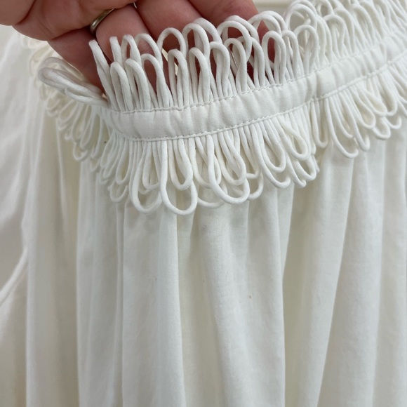 Catherine Malandrino Favorites embroidered White Tunic Eyelet and Loop Trim - Picture 5 of 7
